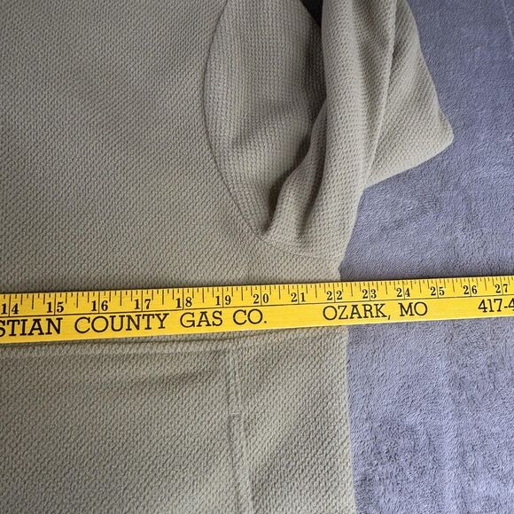 Avalanche Sweater‎ Mens Medium Olive Green Waffle Fleece Quarter Snap Pullover - Picture 7 of 10